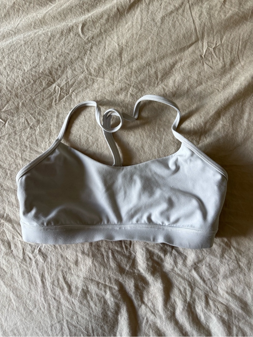 lululemon athletica White Seamless Racerback Sports Bra